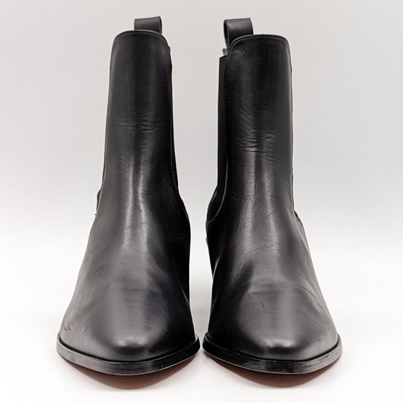 Frame Women Le Lexington black Fine Leather Chelsea Boots size 8.5 EUR 38.5 - Picture 2 of 10